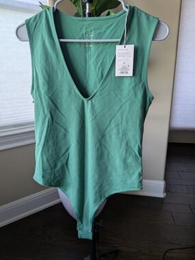 a new day™ Green V-Neck Top